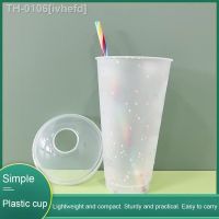 ┋ ivhefd 24oz/710ml Plastic Tumbler Acessórios de Cozinha Matte Caneca Café Reutilizável Criativo Cups Portátil Cold Cup