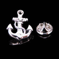 ที่มีคุณภาพสูงทองเหลืองสีเงิน Anchor เข็มกลัดผู้ชายและผู้หญิง Pin ปกแฟชั่นกระเป๋าเป้สะพายหลังตราของขวัญเครื่องประดับ