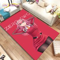 พรมปูพื้น DARLING In The FRANXX แบบอะนิเมะพรมสำหรับห้องนั่งเล่นพรมเช็ดเท้าหน้าประตูตกแต่งห้องนอนโซฟาพรมพรมเช็ดเท้ากันลื่นสำหรับเด็ก