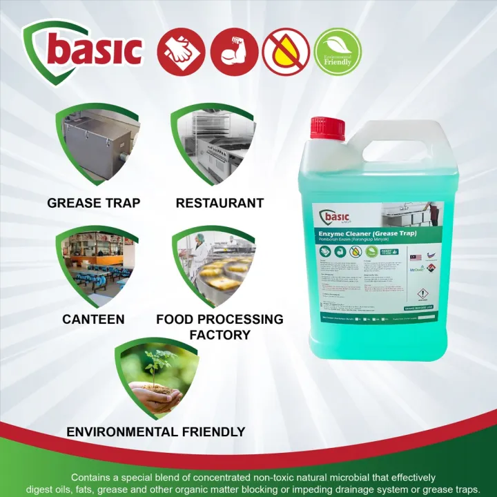 spray McQwin Basic Enzyme Cleaner (Grease Trap) 5L Eco Bio Degreaser