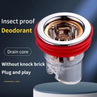 Odor Proof Floor Drain Core Silicone Shower Floor Drain Plug Insect Proof Odor Proof Hairpin Plug Kitchen Bathroom Toilet Sewer Showerheads