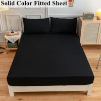 Black Fitted Sheet Home ผ้าปูเตียง90X200ผ้าคลุมเตียงพร้อมแถบยางยืด Tampa De Colchão ผ้าปูที่นอนคู่ (ปลอกหมอนต้องสั่งซื้อ)