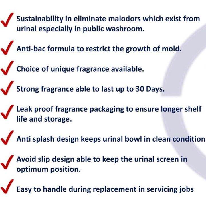 VC Urinal Screen Pad Air Freshener Toilet Bathroom Scented Wash Basin