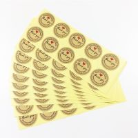 1000PCS Wholesale Thank you Round Kraft Seal sticker For handmade Handmade with Love Label paper 35MM Stickers Labels