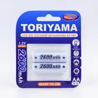 Woww สุดคุ้ม ถ่านชาร์จ TORIYAMA AA 2600mAh (P2) ราคาโปร แบ ต เต อร รี่ แบ ต เต อร รี เเ บ ต เต อร รี่ แบ ต เต อร รี่ แห้ง