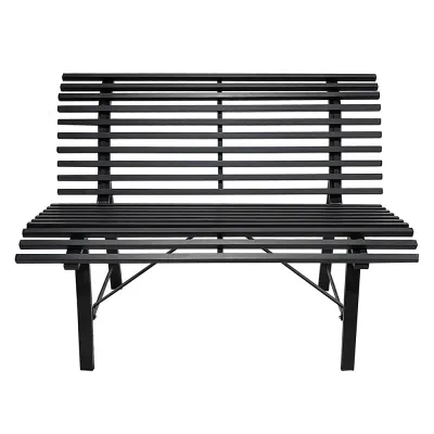 Garden bench indoor/outdoor,for garden, patio, pool (max load : 280 kg.), size 56x110x80 cm, black