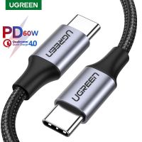 Ugreen USB C พิมพ์ S20สายสำหรับซัมซุง,Huawei ชาร์จเร็ว4.0 PD 60W สายชาร์จ2020 MacBook Pro iPad