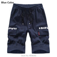 Cargo Shorts Men Cotton Mens Summer Man Black Plus Size 6XL 7XL 8XL 9XL Loose Casual Male Pocket Elastic Blue Stretched Short