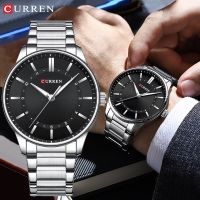 ZZOOI Business Fashion Luminous Hands Quartz Men Watches CURREN Luxury Simple Stainless Steel Man Wristwatch Simple Design Male Clocks