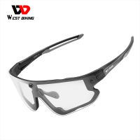 WEST ขี่จักรยาน Photochromic แว่นกันแดดที่มีคลิปแม่เหล็กบนเลนส์แว่นตาสำหรับผู้ชาย/ผู้หญิงเฉดสีสากลจักรยานแว่นกันแดด MTB จักรยานเดินป่าแว่นตา