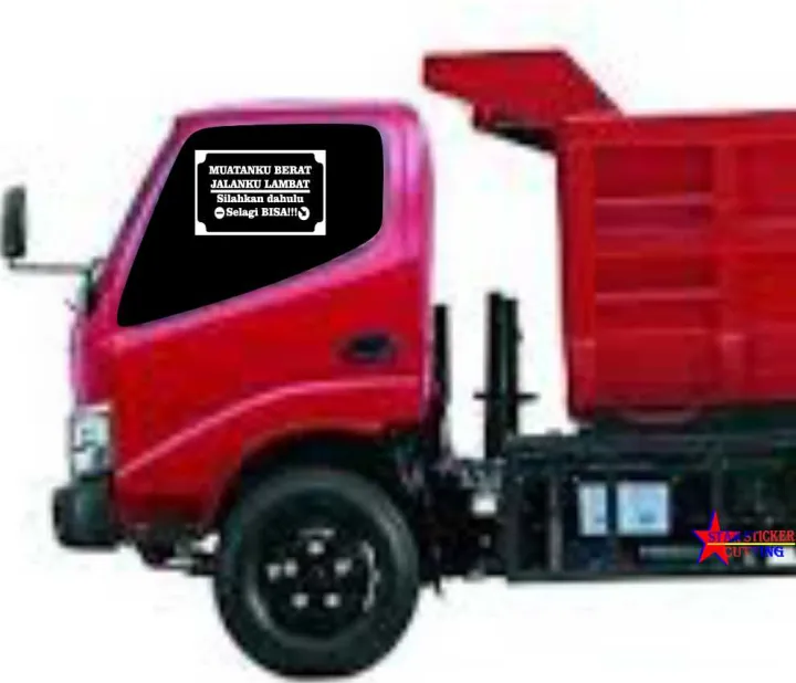 STIKER MOBIL KATA- KATA MUATAN BERAT tulisan kaca depan mobil stiker