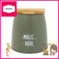 ขวดโหลกลมฝาดึง KECH WOODEN S 0.65 ลิตร สีเขียวROUND CANISTER WITH PULL LID KECH WOODEN S 0.65L GREEN **ลดราคาจัดหนัก **