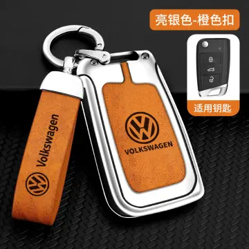 Leather Key Fob Cover, Remote Leather Key Case, Compatibler Volkswagen Polo  Bora Golf Tiguan Jetta Passat GTI Skoda Octiva SEAT Etc VW 
