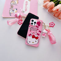 เคสโทรศัพท์ Hello Kitty สำหรับ Infinix Hot 8 Hot 8 Lite Hot 8 Hot 9 Play Hot 10T 10S Hot 10 Lite 10 Lite เคสโทรศัพท์ซิลิโคนเหลวพวงกุญแจการ์ตูนน่ารัก