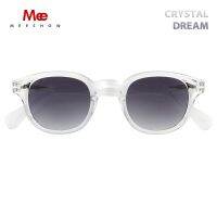 Meeshow Summer 2023 Men Women Retro Fashion Sunglasses Crystal Design Round Frame 100% UV Protection Solar Lens Sun Glasses