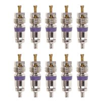 10Pcs Universal R134a Car Auto A/C Valve Cores Copper Air Conditioning Valve Cores For BMW Mercedes Benz Ford Volkswagen Magotan