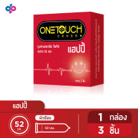 Onetouch ถุงยางอนามัย วันทัช แฮปปี้ Happy 1 กล่อง 3 ชิ้น