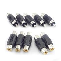 【DT】5pcs RCA Female to Female Jack Plug Connector Adapter Male to Male RCA Connector Video Audio Extender Cord Cable Converter  hot