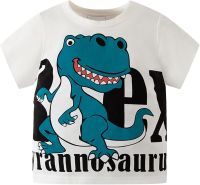 YHEGHT Summer Beach Holiday Cruise Shirts for Kids Toddler Kids Baby Boys Summer Cartoon Dinosaur Short Youth Thermal