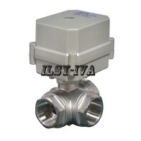 AC110~230V 3 way  L/T type motorized ball valve DN25 1" actuated valve with indicator