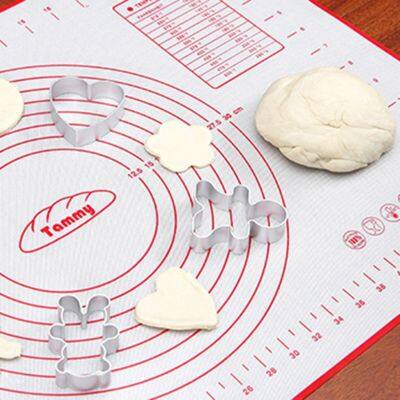 【YF】 Silicone Baking Mat  Scale Rolling Dough Pad Kneading Non Stick Pastry Oven Liner Bakeware 60x40/40x30cm