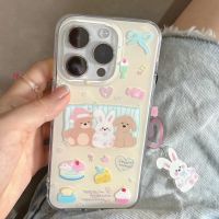 ?ส่งจากไทยใน24ชม.?เคสไอโฟน 14 13 12 11 Pro Max เคส iPhone 11 น่ารัก การ์ตูน กระต่าย เรียบง่าย พกง่ายๆ การป้องกันการตก Case