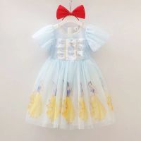 2023 New Girls Dresses Summer Snow White for Children Kids Dress Short Sleeve Princess Dress Birthday Party Vestidos Role Play