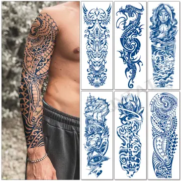 temporary tattoo stencil tribal totem arm sleeve tattoo template