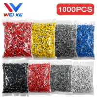 1000PCS/Pack E0508 E7508 E1008 E1508 E2508 Tubular Insulated Ferrules Crimp Terminal Cold Pressed Electrical Wire Connectors Electrical Circuitry Part