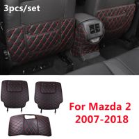 มาสด้า2007-08-09-2018 Mazda2 2สำหรับเสื่อป้องกันการสกปรกที่เท้าแขนแผ่นหลังเบาะหนัง PU