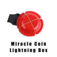 【CC】 1set Coin Penetration Tricks Gimmick Props Lightning Appearing Close Up Mentalism