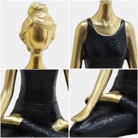 LIFFY Yoga Statues Home Decor Ornaments 3 Pcs Resin Meditation Lady Yoga Pose Figurine Table Decorative Decorations Gift