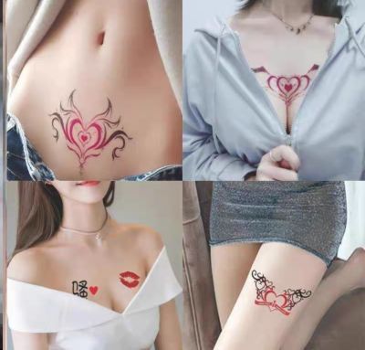 【YF】 10pcs Succubus Imprint Tattoo Sticker Temporary Internet Celebrant Female Sex Belly Cute Scar Covering Waterproof