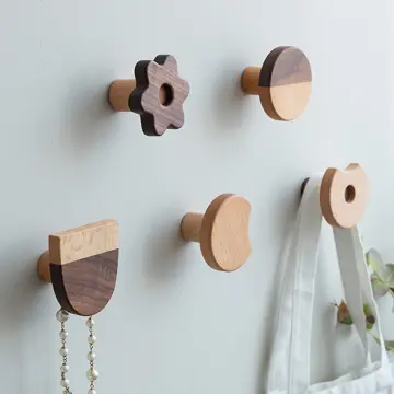 1pcs Wooden Hooks Cute Room Decor Animal Hook Wall Keychain Coat Hook Home  Decoration Solid Wood