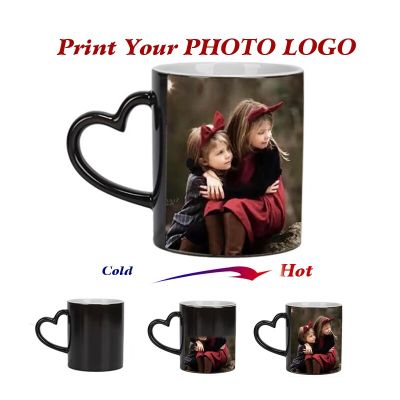 Drop shipping DIY Photo Color Changing Mug Custom Your Photo on Tea Cup Ceramic Magic Coffee Mugs Unique Gift 350ML tyio