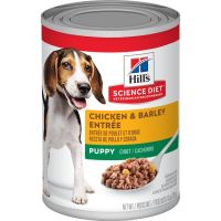 (ลด50%) Hills® Science Diet® Puppy Chicken &amp; Barley Entrée 370g. เฉพาะวันนี้เท่านั้น !