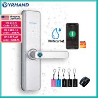 Fingerprint Waterproof Tuya cerradura inteligente fechadura eletronica sliver smart door lock