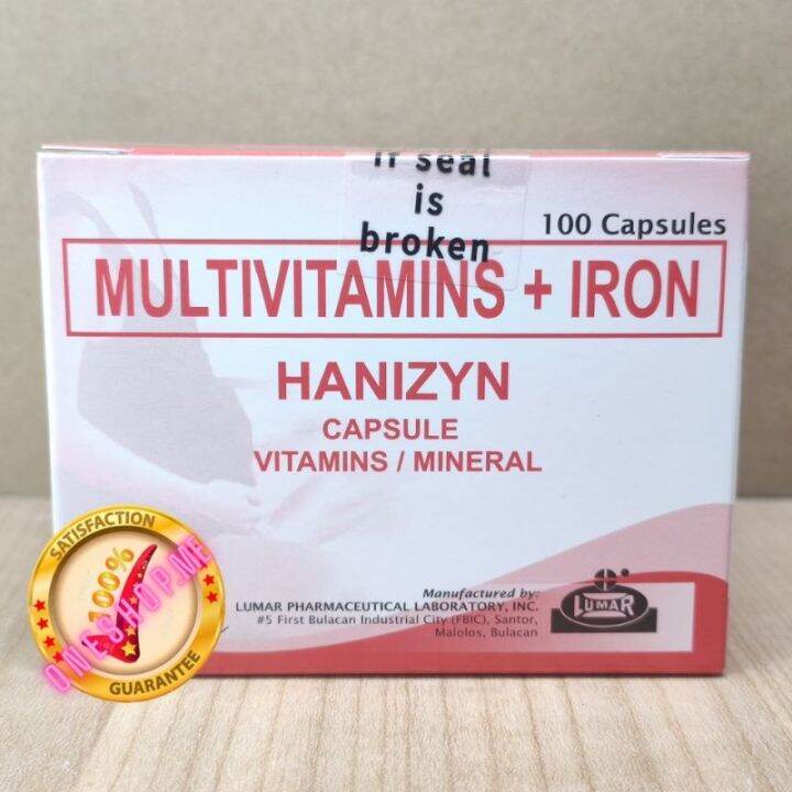 HANIZYN Multivitamins Iron 100 Capsules Lazada PH