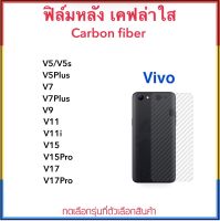 Kevlar ฟิล์มหลัง เคฟล่า สำหรับ VIVO V5 V5s V5Plus V7 V7Plus V9 V11 V11i V15 V15Pro V17 V17Pro ฟิล์มติดด้านหลัง ลายเคฟล่า กันน้ำกันเหงื่อ กันรอยขีดข่ว