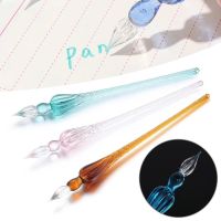 ปากกาแก้วสำหรับเขียนปากกาหัวแร้งคริสตัลวินเทจ TOOCOLOR อุปกรณ์เติมหมึกทำด้วยมือพร้อมปากกาปากกาจุ่มแก้ว