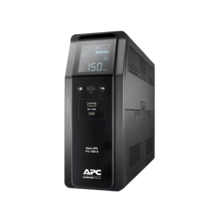 apc-back-ups-pro-br1600si-1600va-960watt-ระบบ-pure-sine-wave-หน้าจอ-lcd-แจ้งเตือนสถานะ