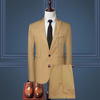 (Jacket+Pant+Tie) Men Wedding Suit Male Blazers Slim Fit Suits For Men Costume Business Formal Party