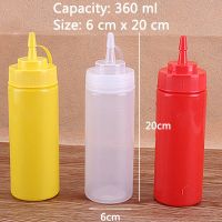 hotx【DT】 Sauce bottle Tools Plastic Squeeze Bottle Storage Jar Condiment Dispenser Vinegar Seasoning Accessories