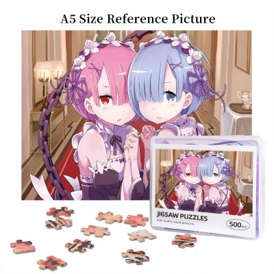 Re Life In A Different World From Zero Rem (2) Wooden Jigsaw Puzzle 500 Pieces Educational Toy Painting Art Decor Decompression toys 500pcs