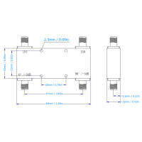 Microstrip 3dB Bridge Coupler อลูมิเนียมอัลลอยด์ Microstrip 3dB Bridge ทนทานเสถียรสำหรับ CDMA