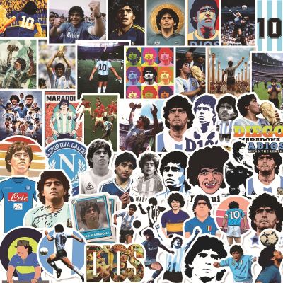 [COD] 50 pieces of Maradona stickers live version football king water cup notebook suitcase waterproof decorative