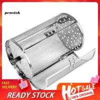 【Ready Stock Stainless Steel BBQ Grill Oven Rotated Roaster Drum Peanut Coffee Beans Basket