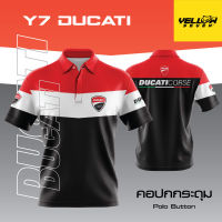 Y7 เสื้อลายซิ่ง เสื้อพิมพ์ลาย DUCATI ตรงรุ่น แขนสั้น แขนยาว คอปก ฮู้ดซิป ฮู้ดสวม ใส่ออกทริป ใส่ขับรถ