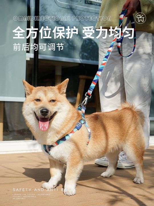 เชือกจูงสุนัขเดินสุนัขออกโซ่สุนัขขนาดกลางขนาดเล็ก-teddy-corgi-vest-pet-harness