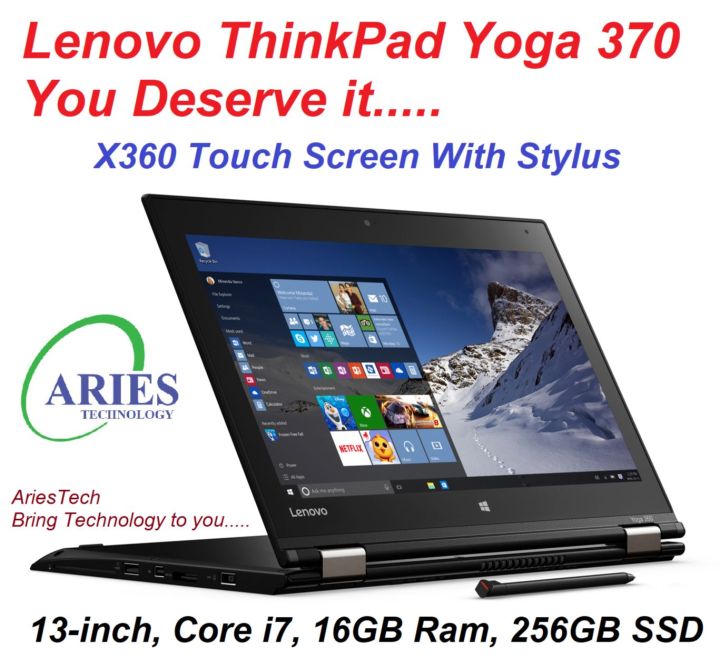 Refurbish Laptop Lenovo ThinkPad Yoga 370 2in1 Touch Screen intel